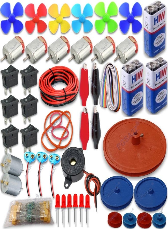 PGSA2Z® 200-In1 Speed Dc Motor Resistors Kit with Pulley Wheel, Ideal for DIY Projects and More. - Image 1